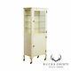 Antique White Painted Steel One Door Medical Or Dental Cabinet