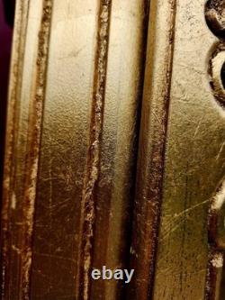 Antique Wieman gold Curio 3 Shelve Cabinet Display. Hollywood Regency Style