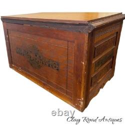 Antique Willimantic victorian Birdseye spool cabinet four drawer country store