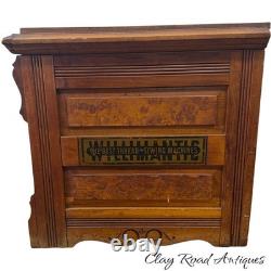 Antique Willimantic victorian Birdseye spool cabinet four drawer country store