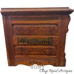 Antique Willimantic victorian Birdseye spool cabinet four drawer country store