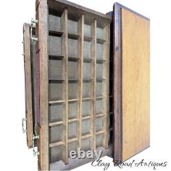 Antique Willimantic victorian Birdseye spool cabinet four drawer country store