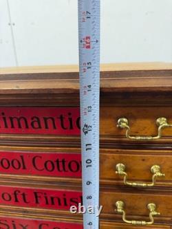 Antique Willimantic victorian Birdseye spool cabinet four drawer country store