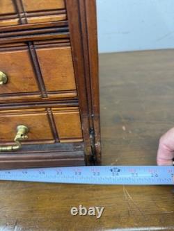 Antique Willimantic victorian Birdseye spool cabinet four drawer country store