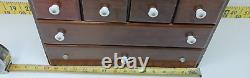 Antique Wood 14 Drawer Apothecary Cabinet Cupboard Chest Good Condition (SR)