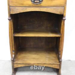 Antique Wood 4 Drawer Music Cabinet Chest Shelf