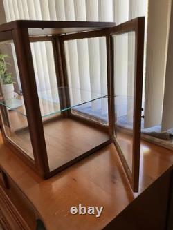 Antique Wood And Glass Curio Cabinet