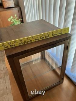 Antique Wood And Glass Curio Cabinet