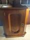 Antique Wood Corner Curio Cabinet Apothecary Cupboard Withkey