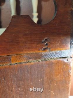 Antique Wood Corner Curio Cabinet Apothecary Cupboard WithKey