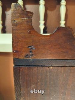 Antique Wood Corner Curio Cabinet Apothecary Cupboard WithKey