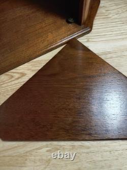 Antique Wood Corner Curio Cabinet Apothecary Cupboard WithKey