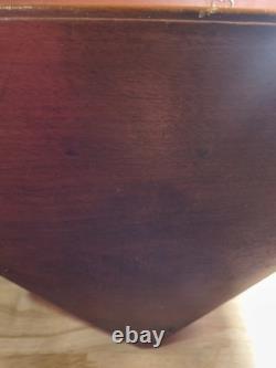 Antique Wood Corner Curio Cabinet Apothecary Cupboard WithKey