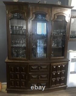 Antique Wood Curio China Cabinet