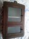 Antique Wood § Glass Medicine Cabinet Apothecary Wall Chest