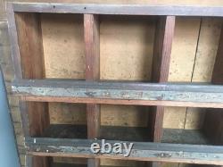 Antique Wood Primitive Cubby Cabinet General Store Rare