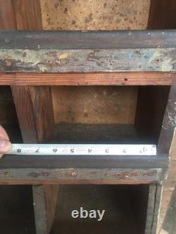Antique Wood Primitive Cubby Cabinet General Store Rare