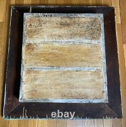 Antique Wood Recessed Medicine Cabinet Mirror Door Old White Paint Shabby Chic