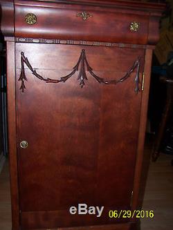 Antique Wood Sheet Music Cabinet