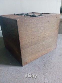 Antique Wood Small Chest Drawers/Cabinet Apothecary/Industrial/Printers/Filing