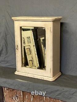 Antique Wood Surface Mount Medicine Cabinet Beveled Mirror Old Vtg Bath 404-21E