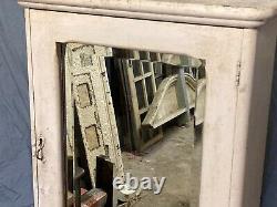 Antique Wood Surface Mount Medicine Cabinet Beveled Mirror Old Vtg Bath 404-21E