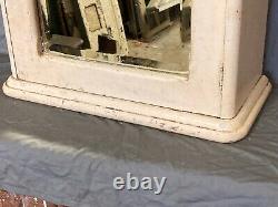 Antique Wood Surface Mount Medicine Cabinet Beveled Mirror Old Vtg Bath 404-21E