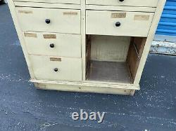 Antique Wood Weber Dental Cabinet 20 Drawers Project Piece 61 ht