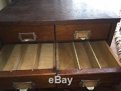 Antique Wood Wooden Box Library Coins Beautiful