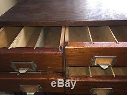 Antique Wood Wooden Box Library Coins Beautiful