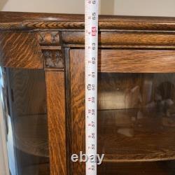 Antique Wood/glass China Cabinet/curio 65inches Tall X 36 Inches Wide 5 Shelves