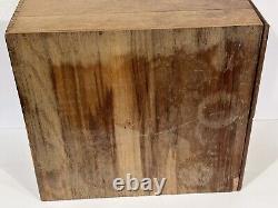 Antique Wooden 2 Drawer Dovetail Card Catalog Index File Cabinet Apothecary