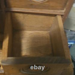 Antique Wooden 8 Drawer Spice Cabinet Box Cupboard Apothecary Chest 1800s