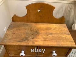 Antique Wooden Apothecary Spice Chest Cabinet 8 Drawers Primitive Farmhouse