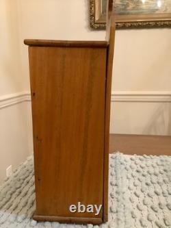 Antique Wooden Apothecary Spice Chest Cabinet 8 Drawers Primitive Farmhouse