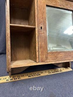 Antique Wooden Bathroom Cabinet Wall Cabinet Medicine Cabinet with Beveled mirror