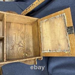 Antique Wooden Bathroom Cabinet Wall Cabinet Medicine Cabinet with Beveled mirror