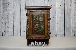 Antique Wooden Cabinet Rustic Wood Wall Cabinet Vintage Style Hanging Locker