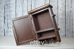 Antique Wooden Cabinet Rustic Wood Wall Cabinet Vintage Style Hanging Locker