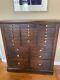Antique Wooden Dental Storage Cabinet With Crystal Handles 44 D 11 D 40w