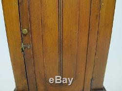 Antique Wooden Hanging Wall Cabinet Kitchen Cupboard Latching Paneled Door yqz