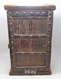 Antique Wooden Mini Storage Cabinet Original Old Fine Hand Crafted