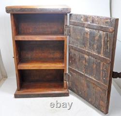 Antique Wooden Mini Storage Cabinet Original Old Fine Hand Crafted