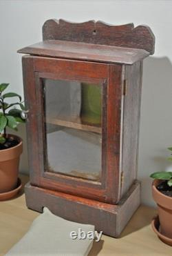 Antique Wooden Small Kitchen Cabinet Original Old Hand Crafted