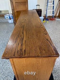 Antique Wooden Storage Counter, Golden Oak