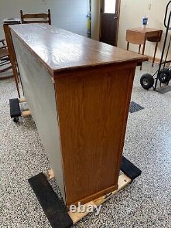 Antique Wooden Storage Counter, Golden Oak