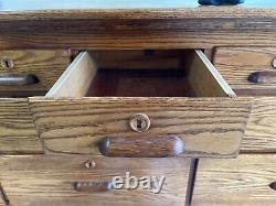 Antique Wooden Storage Counter, Golden Oak