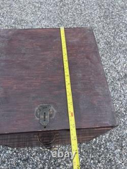 Antique Wooden Tabletop Cabinet Drawer Jewelry Collector Apothecary Victorian