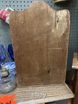 Antique Wooden Wall Apothecary Spice Chest Cabinet 8 Drawers Primitive Farmhouse