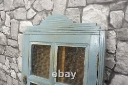 Antique Wooden Wall Cabinet Bathroom Cabinet Medicine Cabinet Shabby Chic Blue